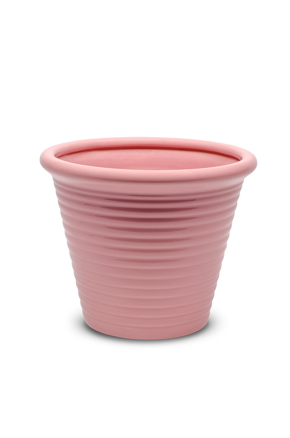 pink plastic plant pot Ringware Flowerpot – Bauer Pottery