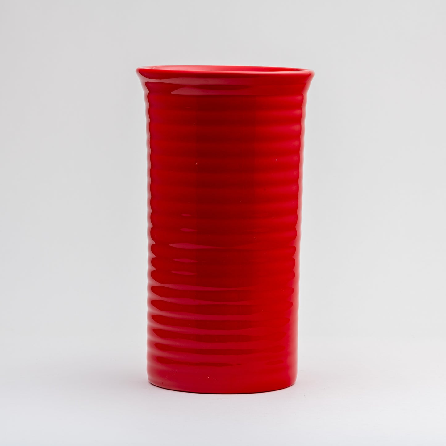 Ringware Vase 11 Inch - Poppy Red