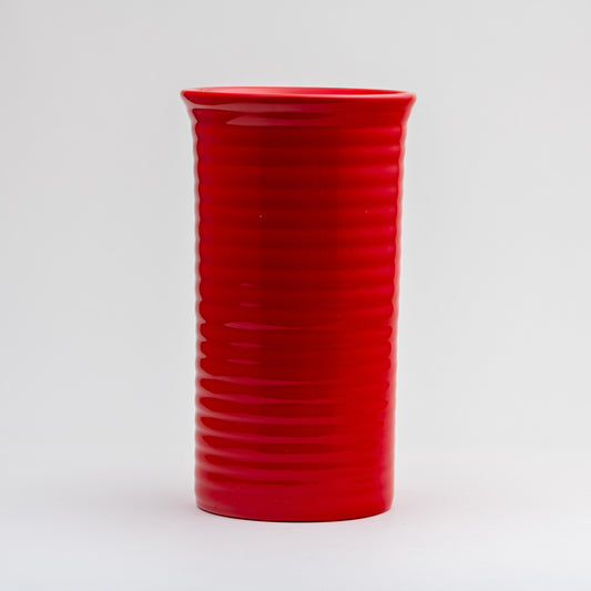 Ringware Vase 11 Inch - Poppy Red