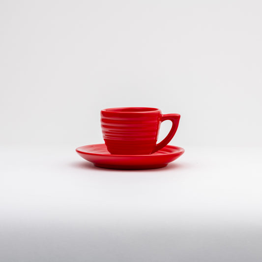 Bauer Cup & Saucer - Poppy Red