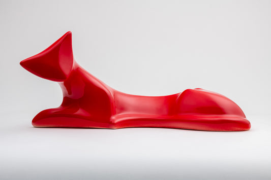Brayton Laguna Reclining Cat - Poppy Red