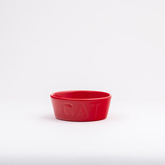 Cat Dish - Poppy Red