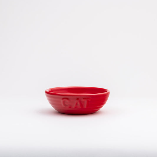 Monterey Cat Dish - Poppy Red