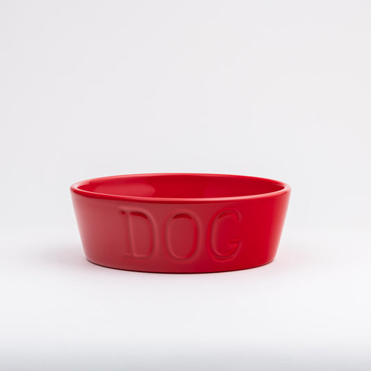 Dog Bowl Large - Poppy Red