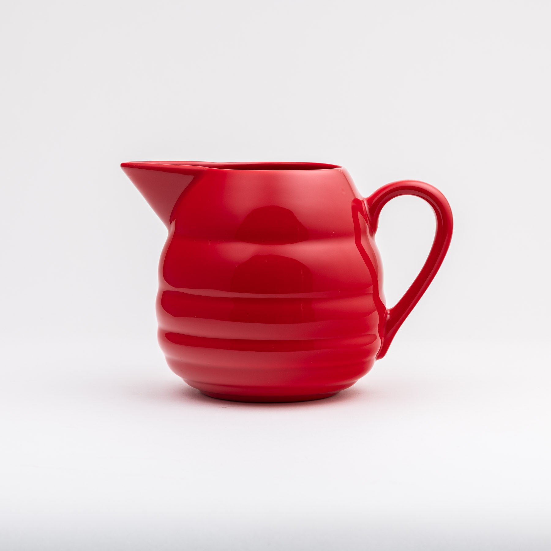 Saturn Pitcher - Poppy Red – Bauer Pottery
