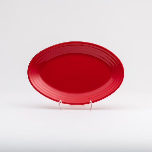 Small Oval Platter - Poppy Red