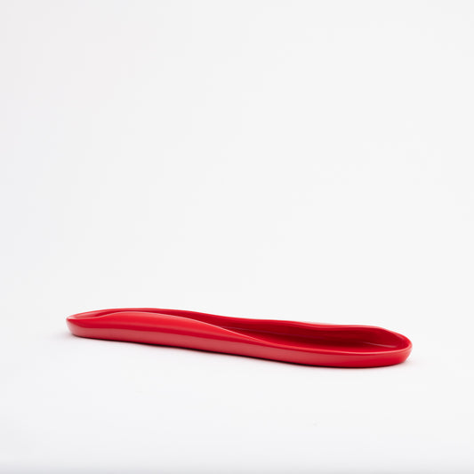 American Modern Celery Dish - Poppy Red