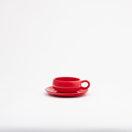 American Modern Cup & Saucer - Poppy Red