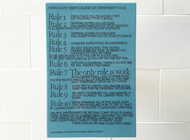 "Art Department Rules" Tile
