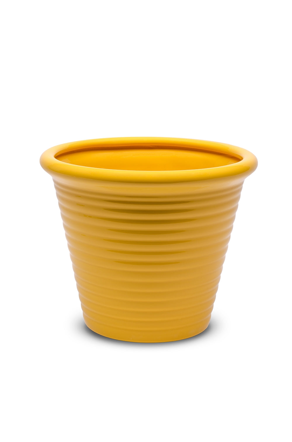 yellow plastic plant pots Ringware Flowerpot – Bauer Pottery