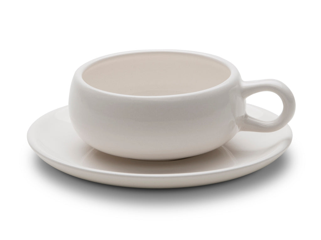 American Modern Cup & Saucer : White